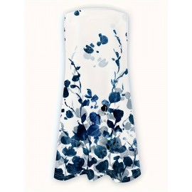 Summer Sleeveless Dress, Random Print Casual Dress, Women's Clothing